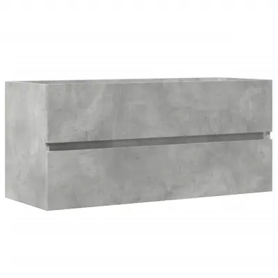 vidaXL Omarica za umivalnik betonsko siva 100x38,5x45 cm iverna plošča