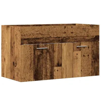 vidaXL Omarica za umivalnik starinski les 80x38,5x46 cm inženirski les