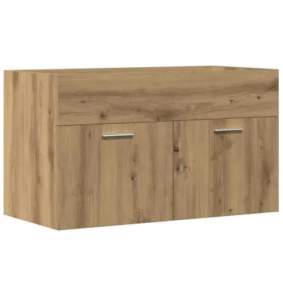vidaXL Omarica za umivalnik artisan hrast 80x38,5x46 cm inž. les