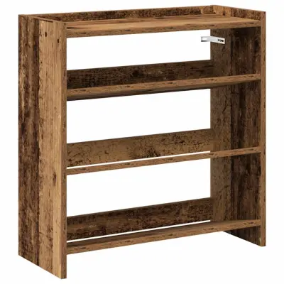 vidaXL Regal za čevlje starinski les 60x25x62 cm inženirski les