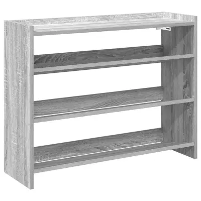 vidaXL Regal za čevlje siva sonoma 80x25x62 cm inženirski les