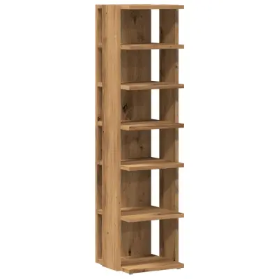 vidaXL Omarica za čevlje artisan hrast 28x27x102 cm inženirski les