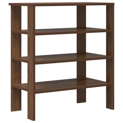 vidaXL Regal za čevlje rjav hrast 61x32x70 cm inženirski les