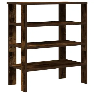 vidaXL Regal za čevlje dimljen hrast 61x32x70 cm inženirski les