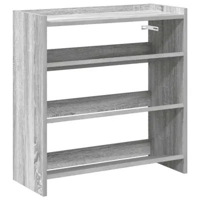 vidaXL Regal za čevlje siva sonoma 60x25x62 cm inženirski les