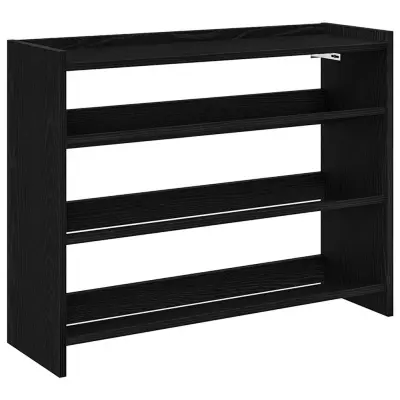 vidaXL Regal za čevlje črn 80x25x62 cm inženirski les