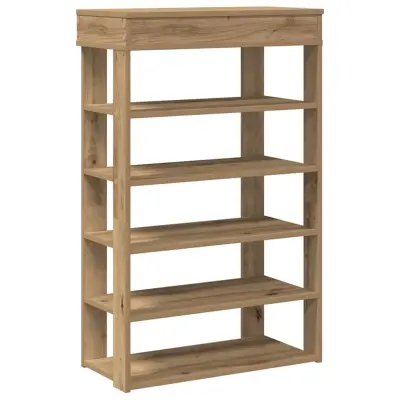 vidaXL Regal za čevlje artisan hrast 60x30x98 cm inženirski les