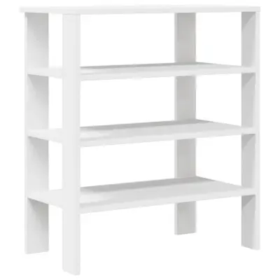 vidaXL Regal za čevlje bel 61x32x70 cm inženirski les