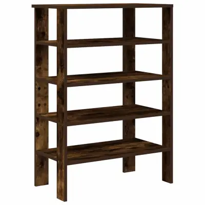 vidaXL Regal za čevlje dimljen hrast 61x32x87,5 cm inženirski les