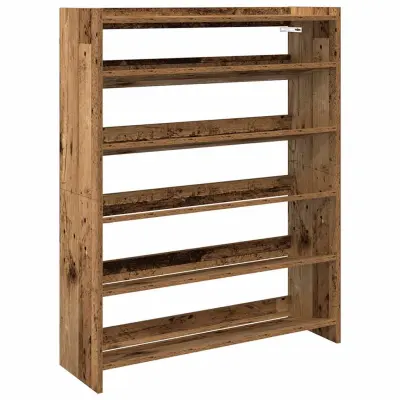vidaXL Regal za čevlje starinski les 80x25x100 cm inženirski les