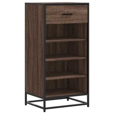 vidaXL Stojalo za čevlje rjav hrast 48x38x97,5 cm inženirski les