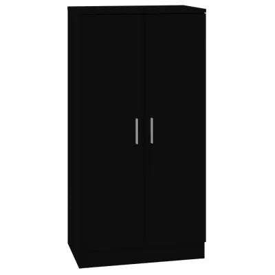 vidaXL Omarica za čevlje črna 55x35x108 cm inženirski les