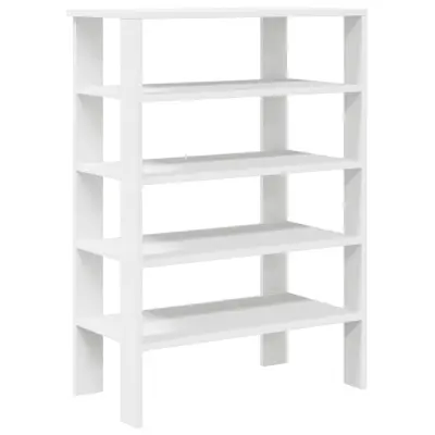 vidaXL Regal za čevlje bel 61x32x87,5 cm inženirski les