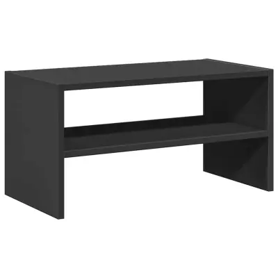 vidaXL Regal za čevlje zložljiva črn hrast 60x30x30,5 cm