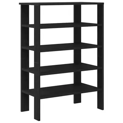 vidaXL Regal za čevlje črn 61x32x87,5 cm inženirski les