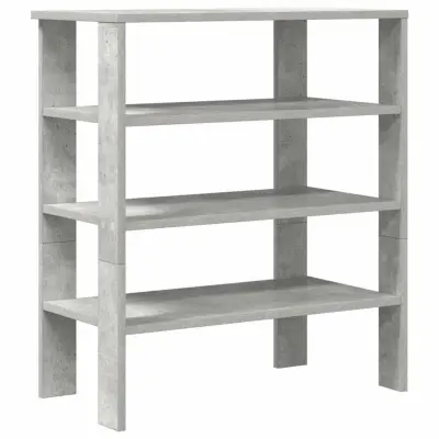 vidaXL Regal za čevlje betonsko siv 61x32x70 cm inženirski les