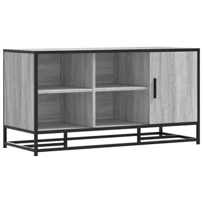 vidaXL Klop za čevlje siva sonoma 100x40x53,5 cm inž. les in kovina