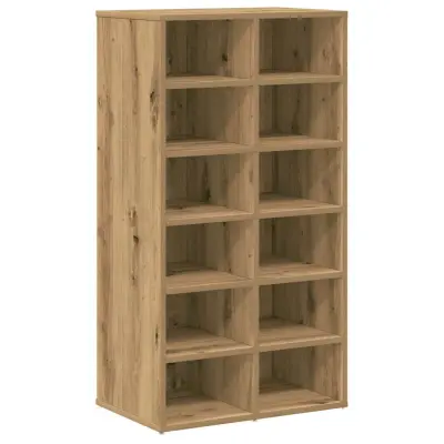 vidaXL Regal za čevlje artisan hrast 54x34x100,5 cm inženirski les