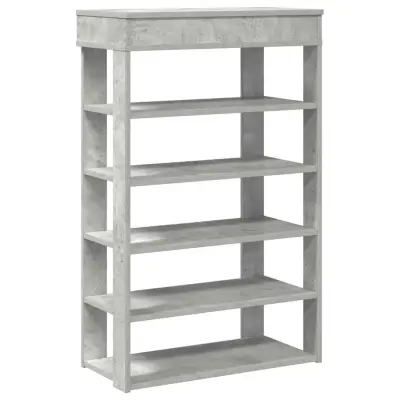 vidaXL Regal za čevlje betonsko siv 60x30x98 cm inženirski les