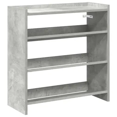 vidaXL Regal za čevlje betonsko siv 60x25x62 cm inženirski les