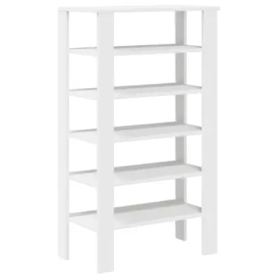 vidaXL Regal za čevlje bel 61x32x105 cm inženirski les