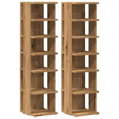 vidaXL Omarica za čevlje 2 kosa artisan hrast 28x27x102 cm inž. les