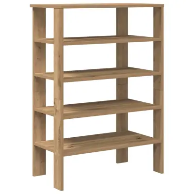 vidaXL Regal za čevlje artisan hrast 61x32x87,5 cm inženirski les