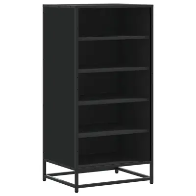 vidaXL Regal za čevlje črn 48x38x97,5 cm inženirski les
