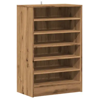 vidaXL Omarica za čevlje artisan hrast 60x35x92 cm inženirski les