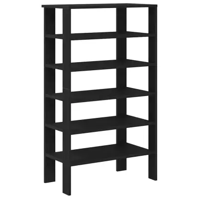 vidaXL Regal za čevlje črn 61x32x105 cm inženirski les