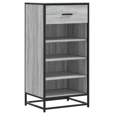 vidaXL Regal za čevlje siva sonoma 48x38x97,5 cm inženirski les
