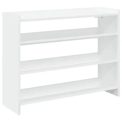 vidaXL Regal za čevlje bel 80x25x62 cm inženirski les