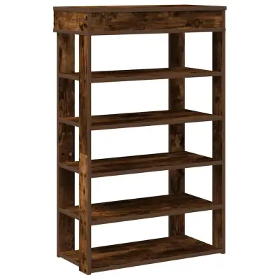 vidaXL Regal za čevlje dimljen hrast 60x30x98 cm inženirski les