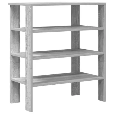 vidaXL Regal za čevlje siva sonoma 61x32x70 cm inženirski les