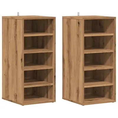 vidaXL Omarica za čevlje 2 kosa artisan hrast 32x35x70 cm inž. les