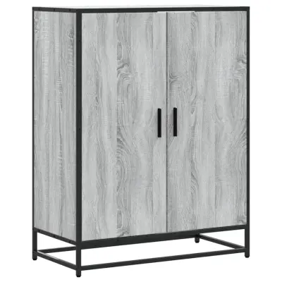 vidaXL Omarica za čevlje siva sonoma 75x38x97,5 cm inž. les in kovina
