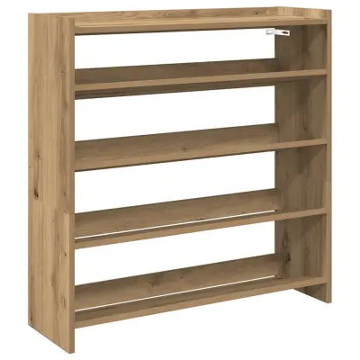 vidaXL Regal za čevlje artisan hrast 80x25x81 cm inženirski les