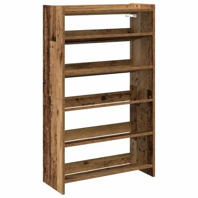 vidaXL Regal za čevlje starinski les 60x25x100 cm inženirski les