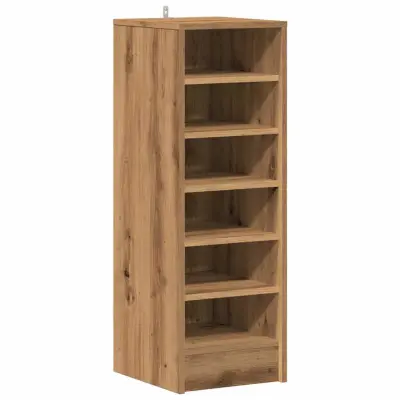 vidaXL Omarica za čevlje artisan hrast 32x35x92 cm inženirski les