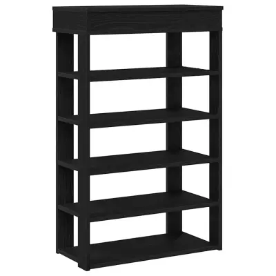 vidaXL Regal za čevlje črn 60x30x98 cm inženirski les