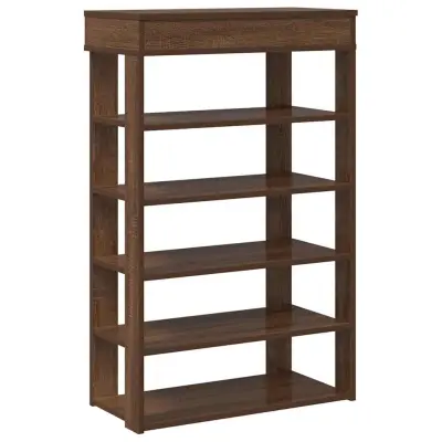 vidaXL Regal za čevlje rjav hrast 60x30x98 cm inženirski les