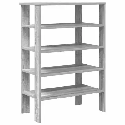 vidaXL Regal za čevlje siva sonoma 61x32x87,5 cm inženirski les