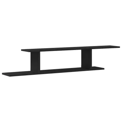 vidaXL TV polica Črni Oreh 125x18x23 cm Izdelana iz inženirskega lesa