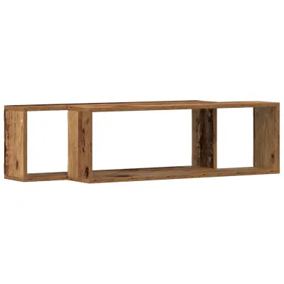 vidaXL Stenske police 2 kosa Stara les 80x15x26 cm Inženirski les