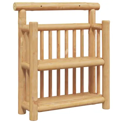 vidaXL Dvonožna stenska polica 40x13x44 cm iz bambusa