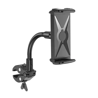 Fleksibilno držalo z dolgim ročajem in univerzalno sponko za telefon/tablični računalnik