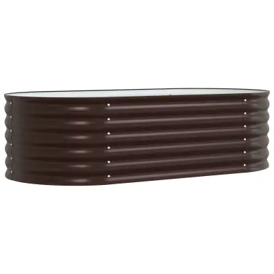 vidaXL Vrtna dvignjena greda rjava 160x80x44 cm iz galvaniziranega jekla