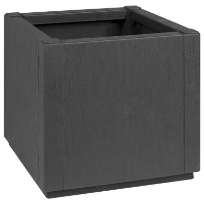 vidaXL Vrtna posoda Temno siva 36x36x35 cm PP