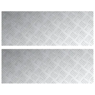 vidaXL Aluminijaste Checker plošče 2 kosa Protizdrsne 80x30 cm