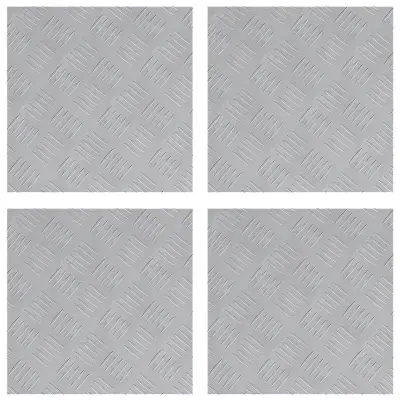 vidaXL aluminijaste rebraste plošče 4 kosa proti zdrsu 40x40 cm